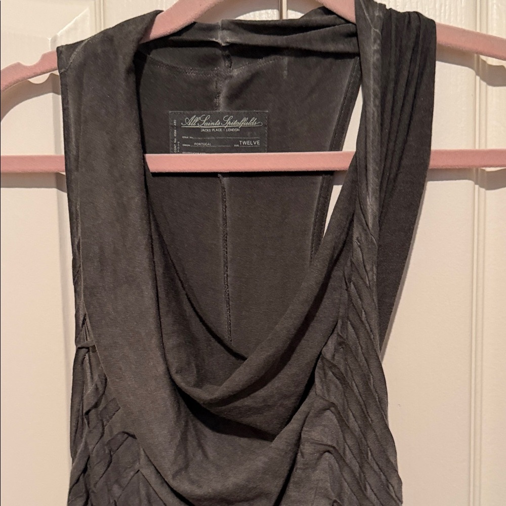 All Saints Charcoal Asymmetrical Dress - Picture 2 of 5